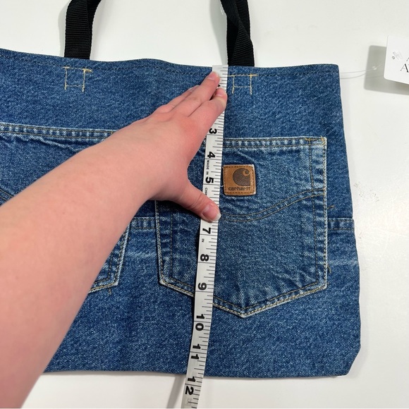 Handmade Carhartt Denim Patchwork Small Shoulder Tote Bag One Of a Kind Y2K - Picture 6 of 7